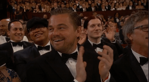 leo dicaprio clapping